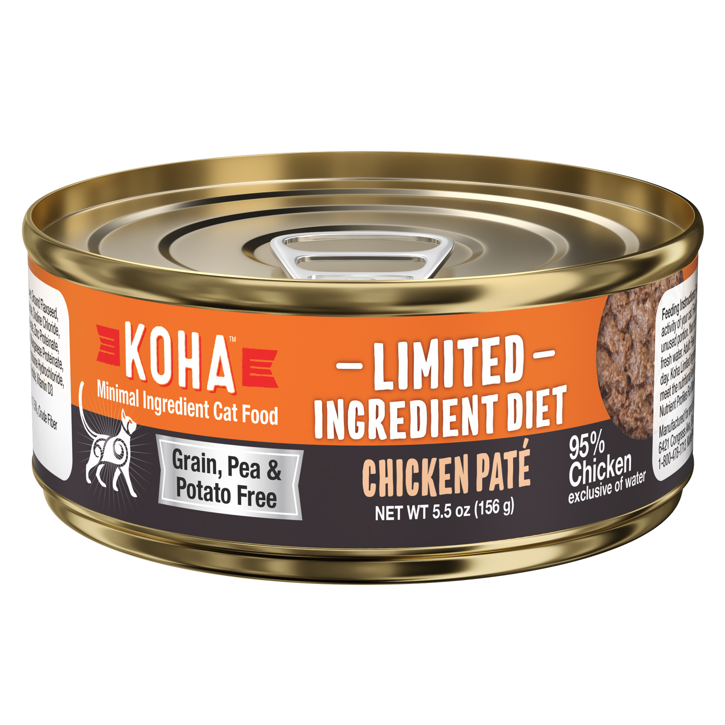 KOHA Grain & Potato Free Limited Ingredient Diet Chicken Pate Canned Cat Food