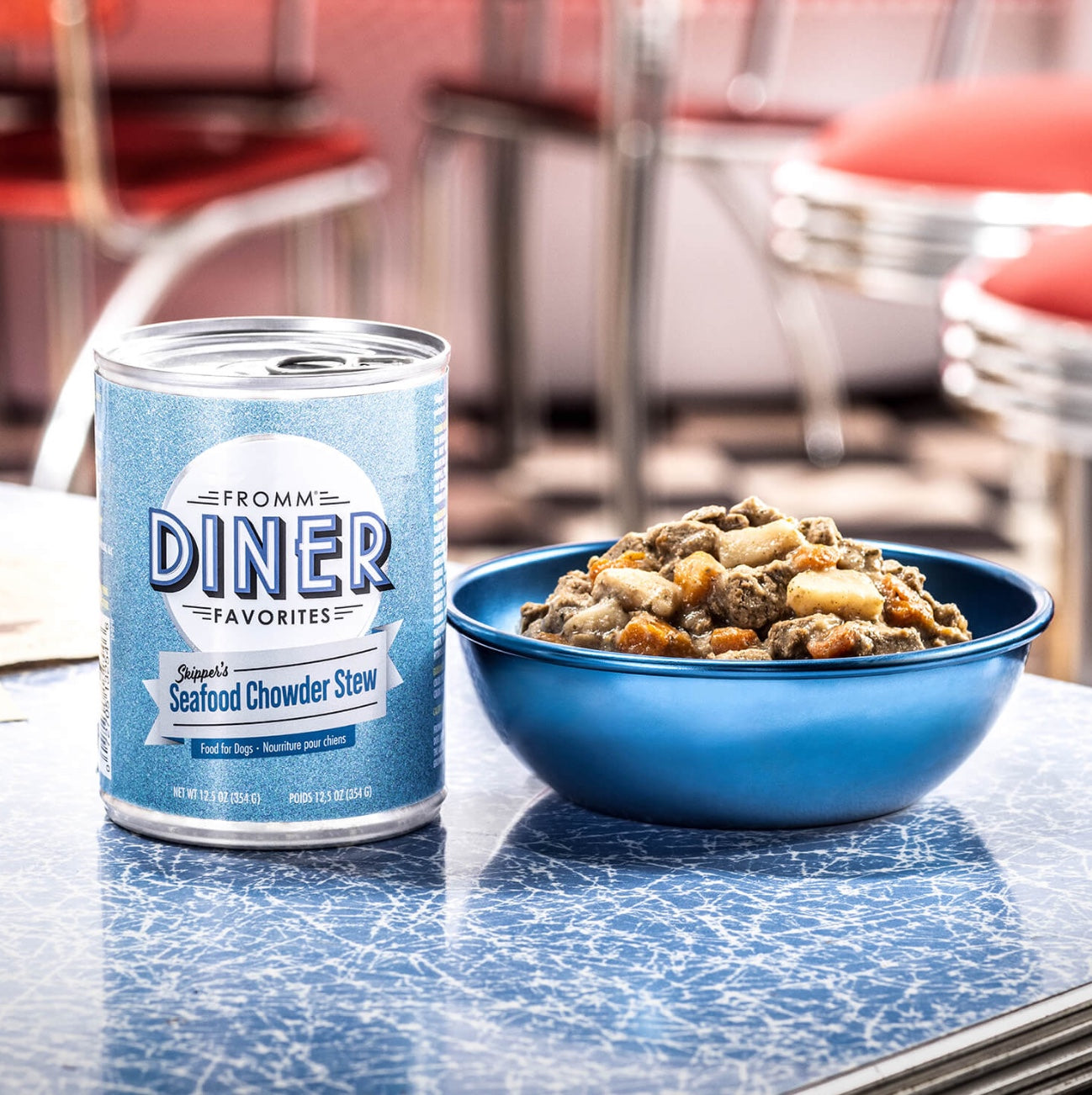 Fromm Diner Favorites Skipper's Seafood Chowder Stew Canned Dog Food