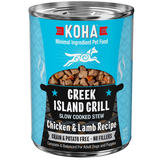 KOHA Grain & Potato Free Greek Island Grill Slow Cooked Stew with Chicken & Lamb Canned Dog Food