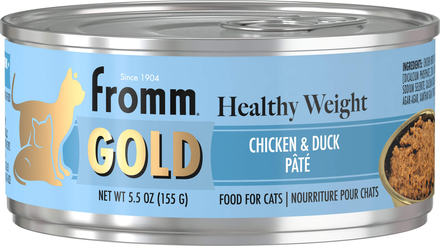 Fromm Gold Healthy Weight Chicken & Duck Recipe Pate Canned Cat Food