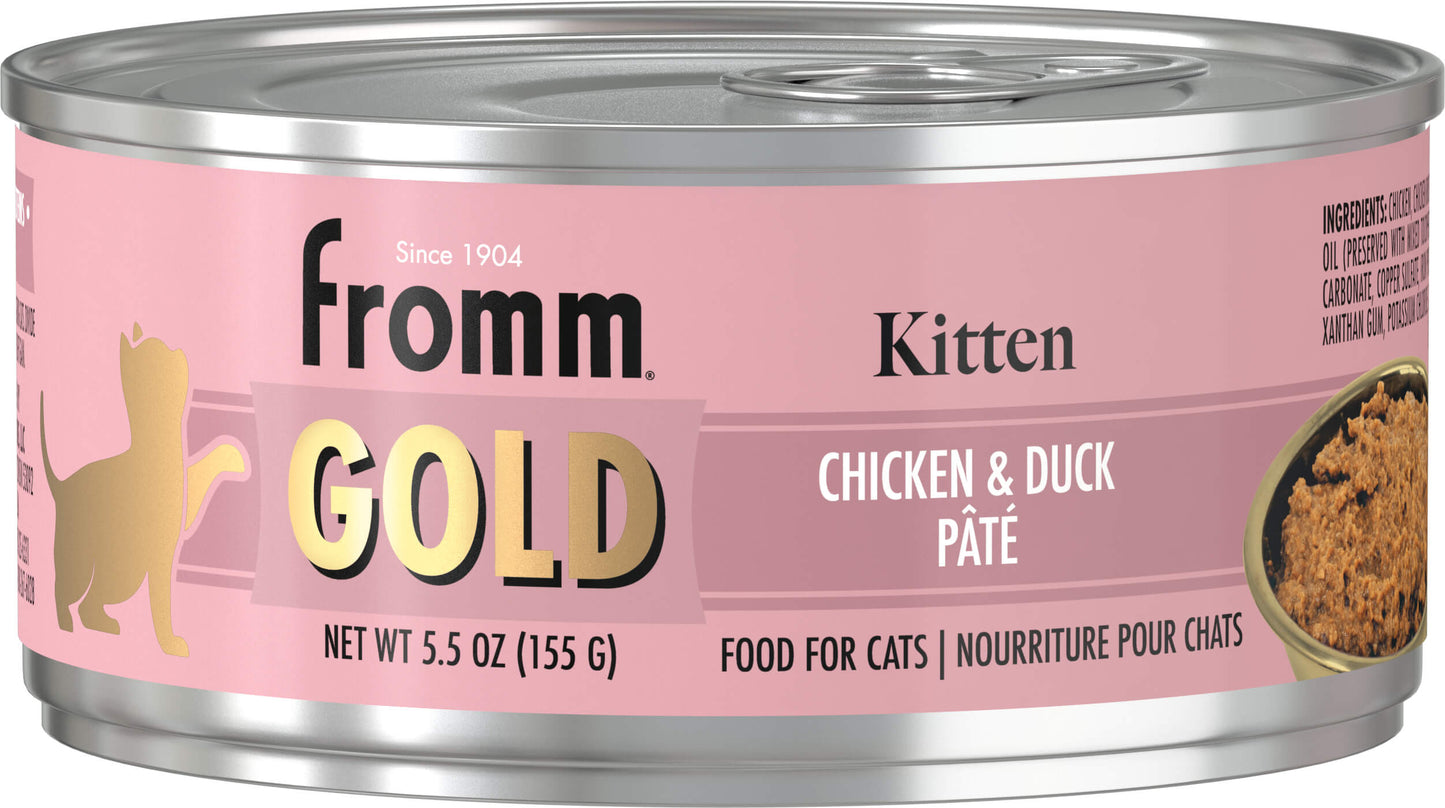 Fromm Gold Chicken & Duck Recipe Pate Canned Kitten Food