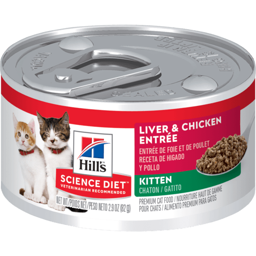 Hill's Science Diet Kitten Canned Cat Food, Liver & Chicken Entr¨¦e Wet Cat Food