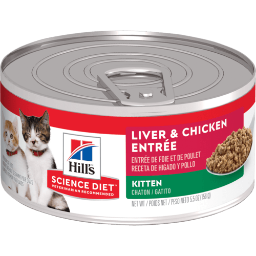 Hill's Science Diet Kitten Canned Cat Food, Liver & Chicken Entr¨¦e Wet Cat Food